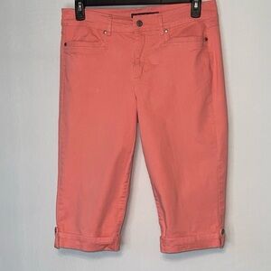 Gloria Vanderbilt Skimmer Pink Jeans Capri Stretch Missy Size 10.